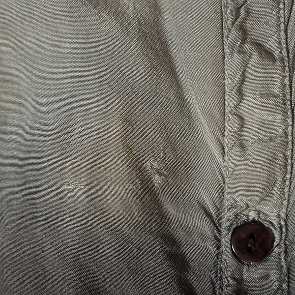 Westbound Black Gray Ombre 3/4 sleeve button down blouse shirt Sz L - Picture 6 of 6